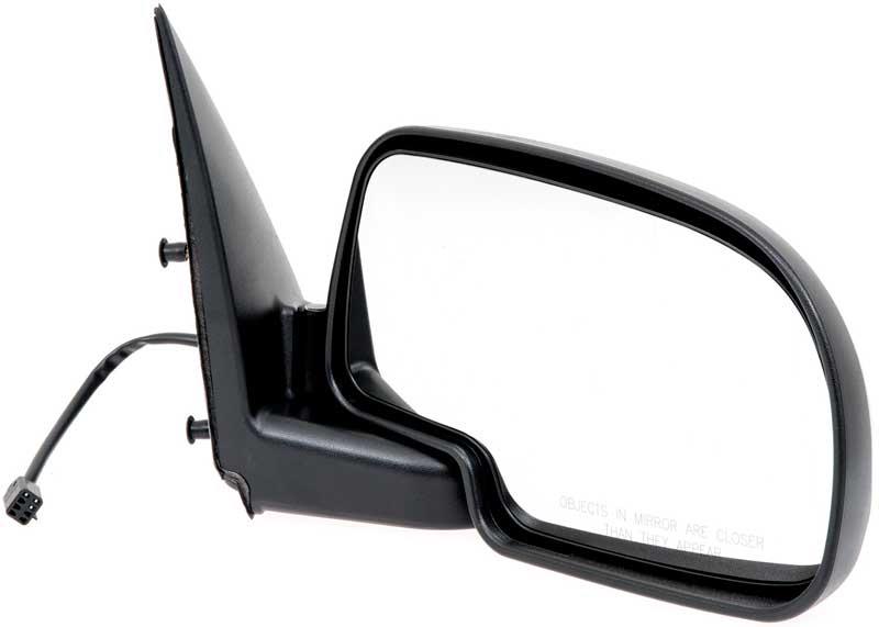 1999-02 Chevrolet/GMC Silverado/Sierra/SUV; Power Remote Mirror; Non-Heat; Black with Chrome Cap; RH