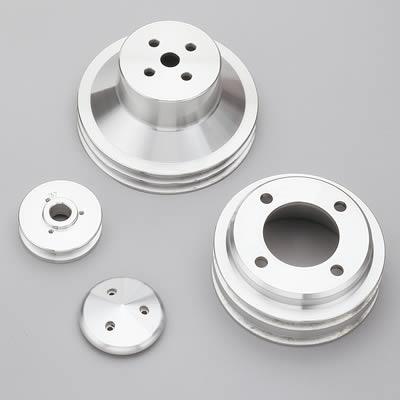 Pulley Kit, Billet aluminum, V-belt