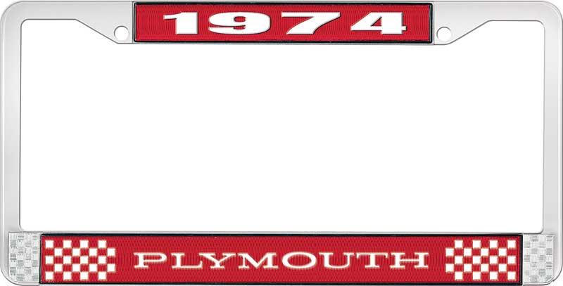 1974 PLYMOUTH LICENSE PLATE FRAME - RED