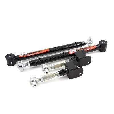 Control Arms, Tubular, Rear, Upper/Lower, Steel, Black Powdercoated