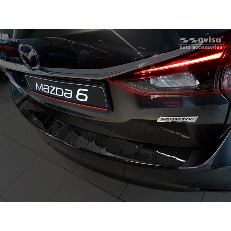 Real 3D Carbon Rear bumper protector suitable for Mazda 6 III GJ combi 2012-