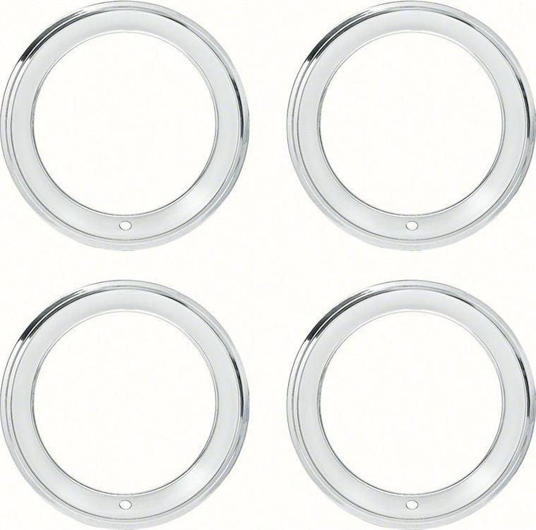 "15"" TRIM RING SET WITH RALLY WHEELS STEP LIP (STAINLESS STEEL)    ( 2-3/8"" DEEP)"