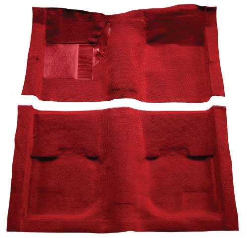 1969-70 Mustang Fastback Nylon Loop Carpet without Fold Downs, with Mass Backing - Red