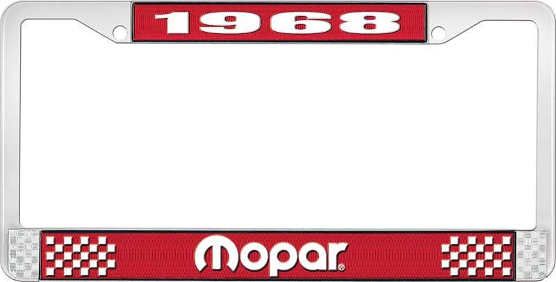 nummerplåtshållare 1968 mopar - röd