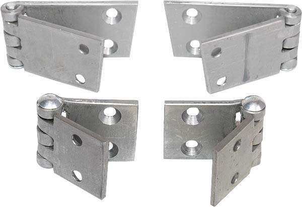 Front Door Hinge Set - Open Car - Roadster & Phaeton - 2 Hole Bottom Hinge