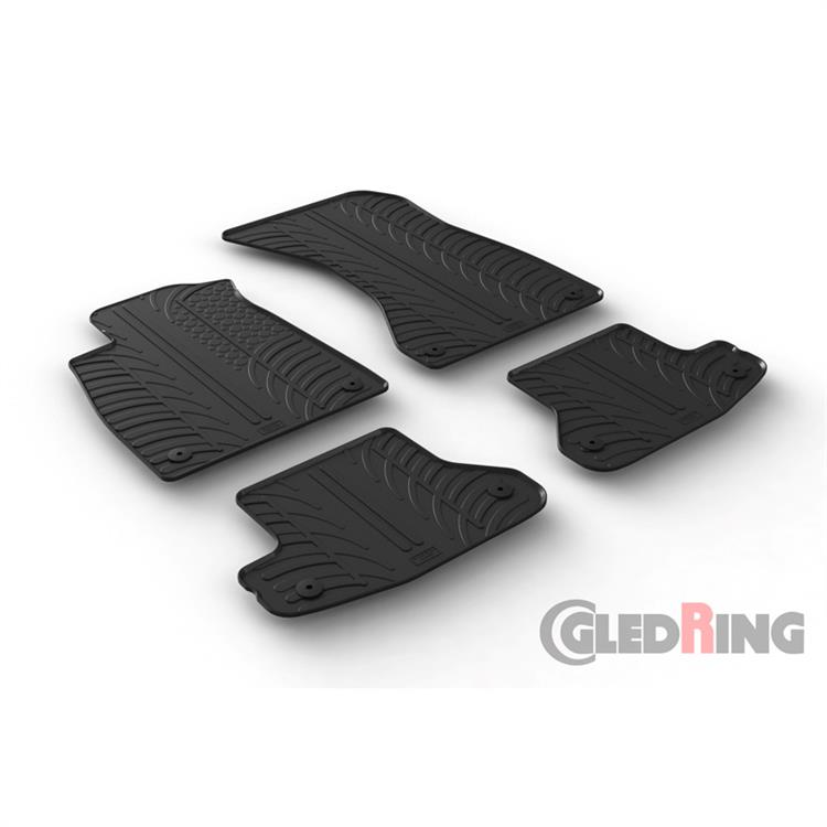 Rubbermatten passend voor Audi A5 Coupe 12/2016- (T profiel 4-delig + montageclips)