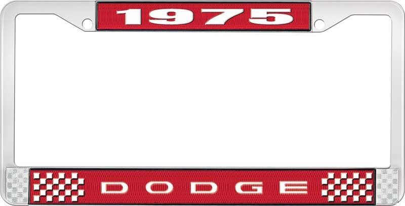 nummerplåtshållare 1975 dodge - röd