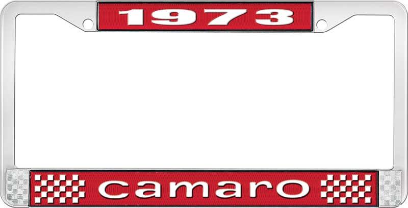1973 CAMARO LICENSE PLATE FRAME STYLE 1 RED