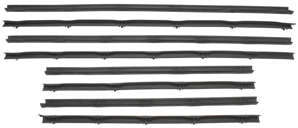 Window Felts, 64 Chevelle, 4dr Sedan, 8 pieces, Reproduction Flat Style