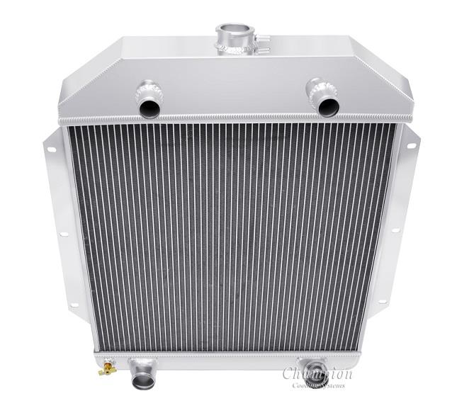 Champion Aluminum Radiator, Flat Head Configuration, 3-Row