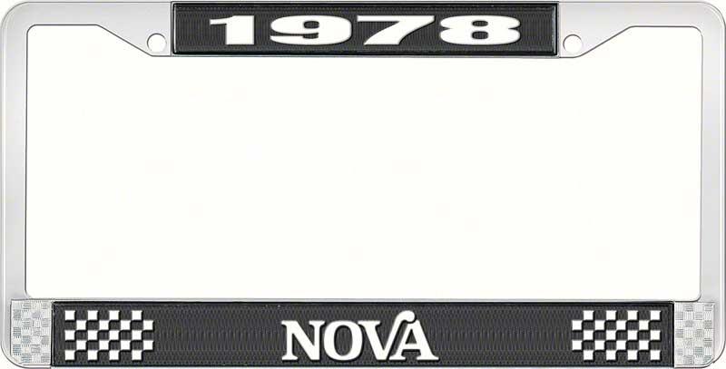 1978 NOVA LICENSE PLATE FRAME STYLE 2 BLACK