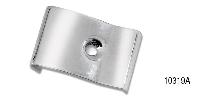 Interior windshieldlower center clip, chrome; ea