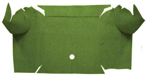 1967-68 Mustang Convertible Nylon Loop Carpet Trunk  Mat - Moss Green