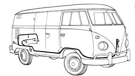 COMPLETE WIRING HARNESS, FUEL INJECTED BUS 1975-79