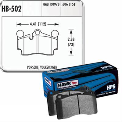 brake pads, rear, HPS