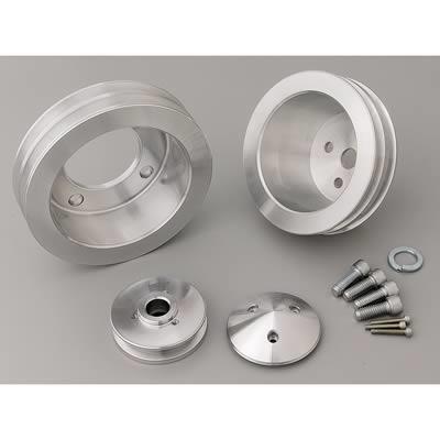 Pulley Kit, Billet aluminum, V-belt