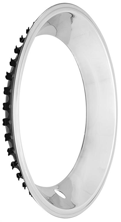 Trim Ring, 15" X 7" Rally Wheel, Square Lip, Stainless