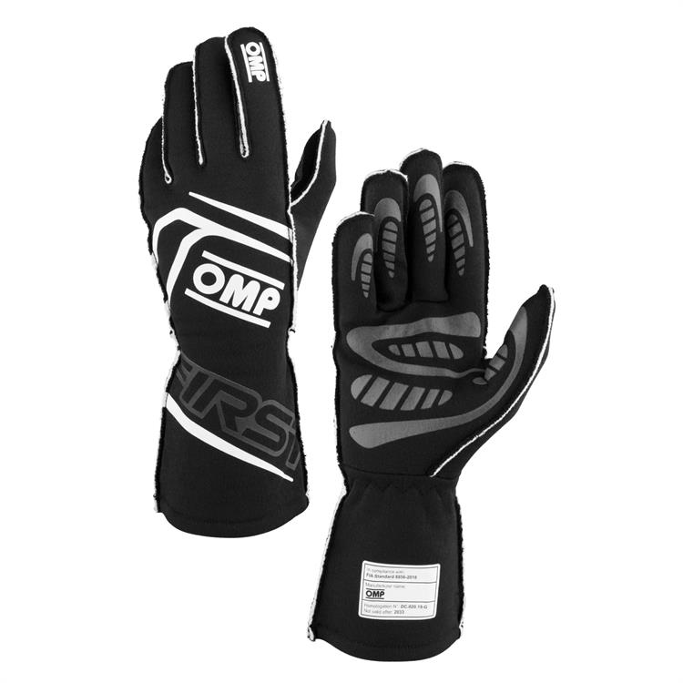 FIRST GLOVES FIA 8856-2018 MY2025 BLACK SZ. S