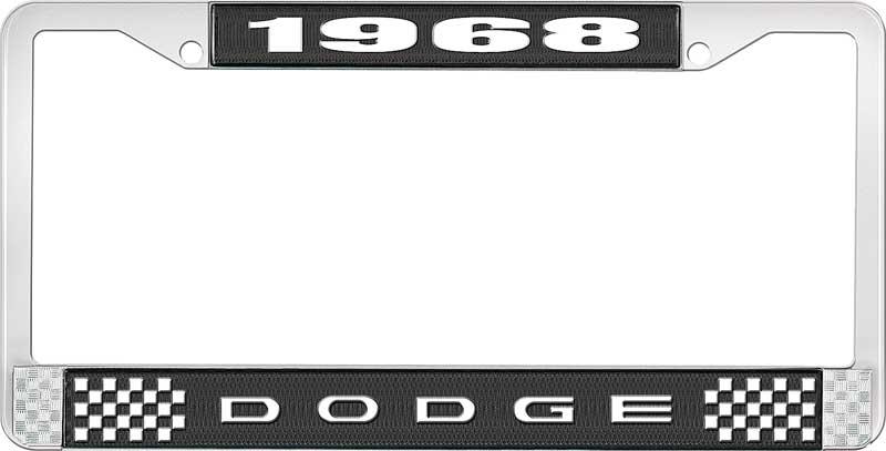 1968 DODGE LICENSE PLATE FRAME - BLACK