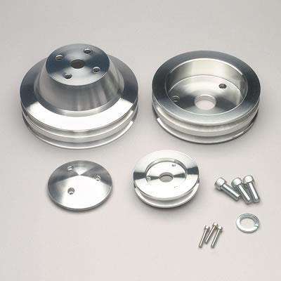 Pulley Kit, Billet aluminum, V-belt