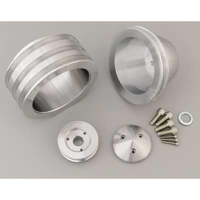 Pulley Kit, Billet aluminum, V-belt