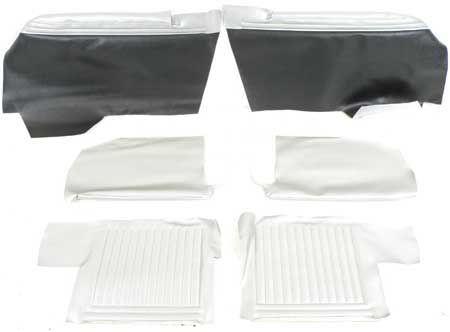 1964 IMPALA SS CONVERTIBLE SILVER UPPERS / SILVER & BLACK LOWER NON-ASSEMBLED REAR SIDE PANELS