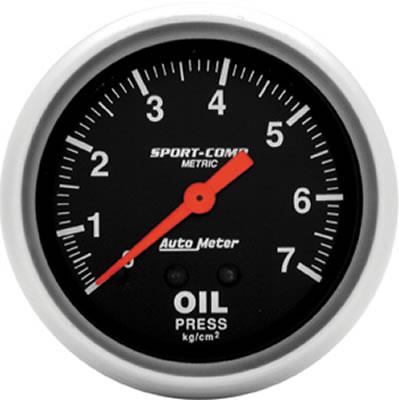 Oil pressure, 67mm, 0-7 kg/cm2, mechanical