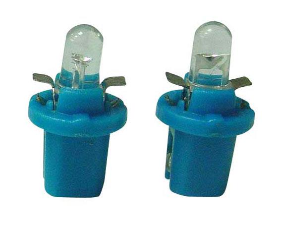 T-5 LED Lampen 12V SuperBright Blauw, set à 2 stuks