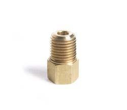 Fitting, Transmission Cooler Adapter, 1/4" NPT Male x 1/2"-20 Inverted Flare, Brass