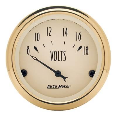 Voltmeter, 52.4mm, 8-18 V, electric