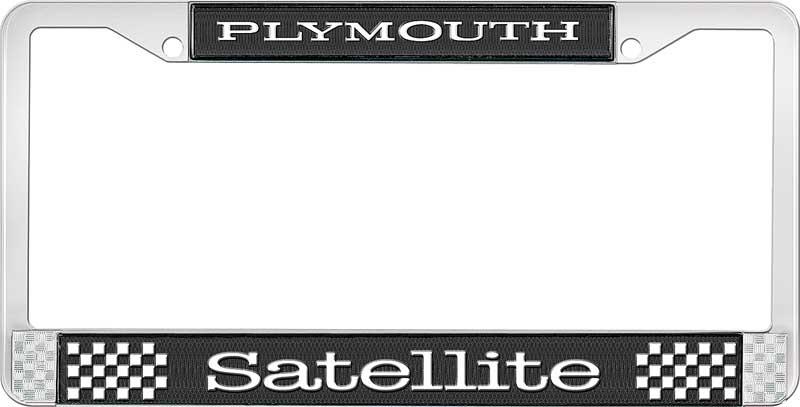 PLYMOUTH SATELLITE LICENSE PLATE FRAME - BLACK