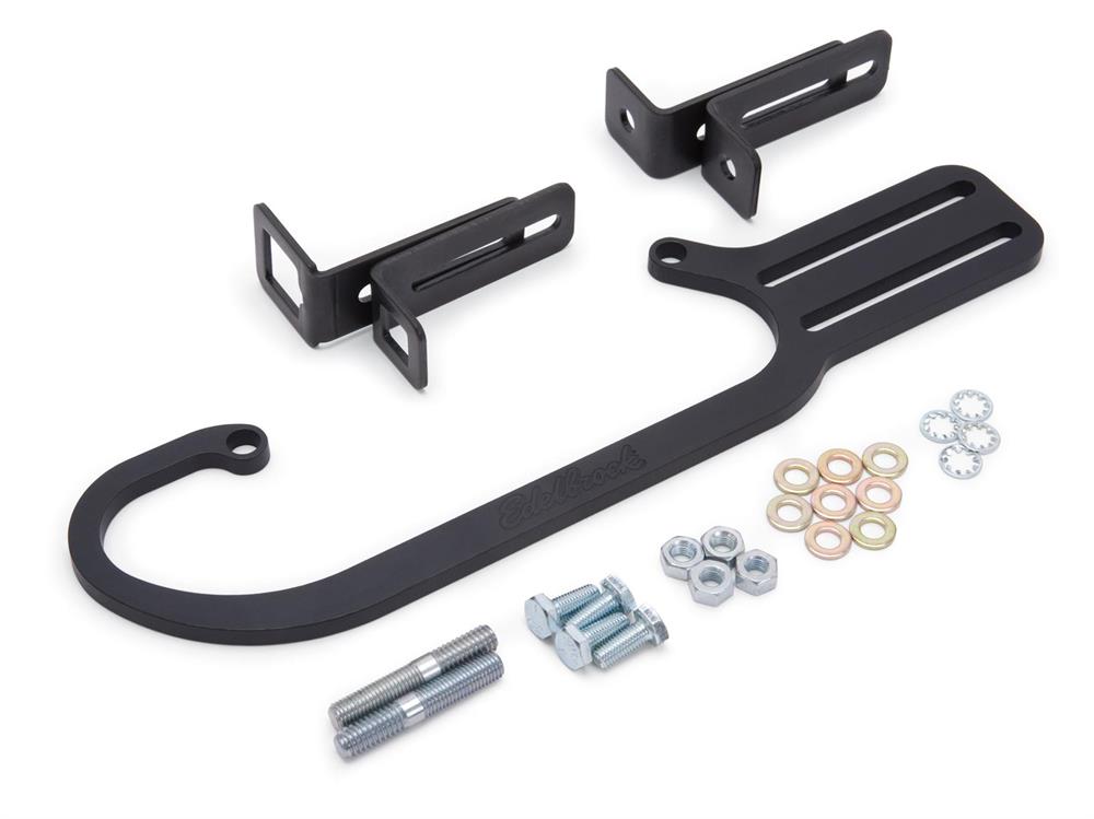 Throttle Cable Bracket, Carburetor Base Mounting, Billet Aluminum, Black Anodized