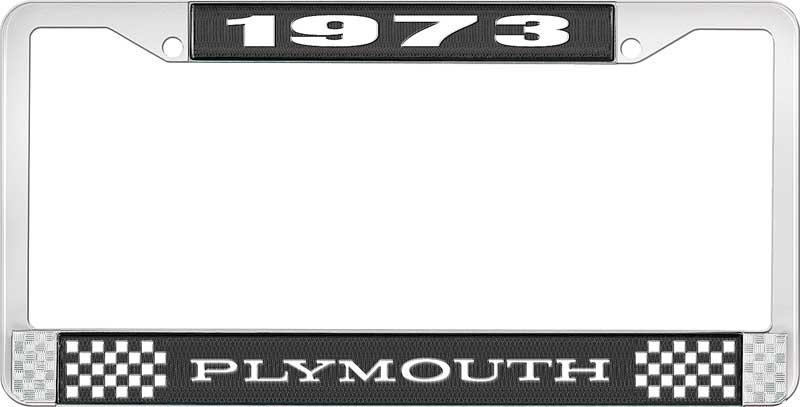 1973 PLYMOUTH LICENSE PLATE FRAME - BLACK