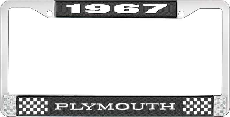 1967 PLYMOUTH LICENSE PLATE FRAME - BLACK