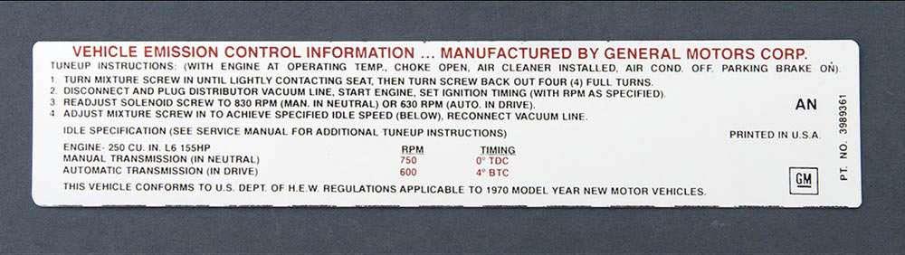 dekal emission,255/155hp