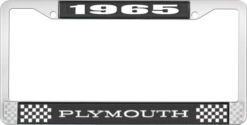 1965 PLYMOUTH LICENSE PLATE FRAME - BLACK
