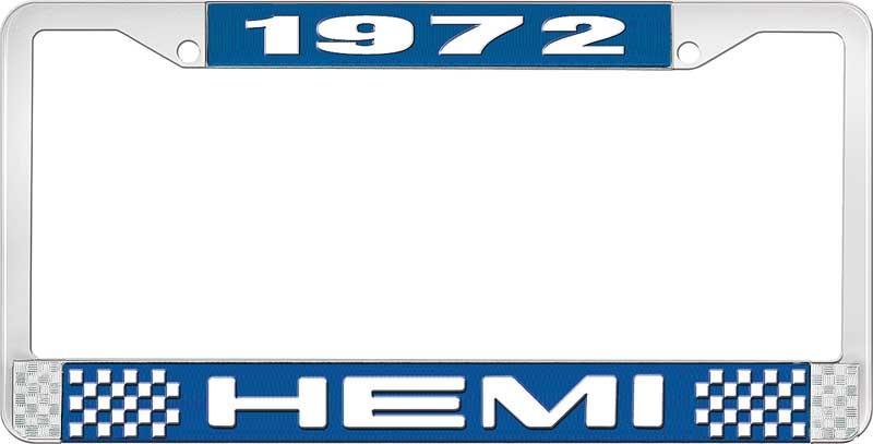 1972 HEMI LICENSE PLATE FRAME - BLUE
