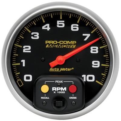 Tachometer 127mm ( 5" ) 0-10.000rpm Pro-comp Memory