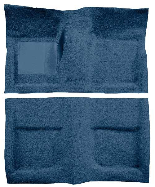 1965-68 Mustang Coupe Passenger Area Loop Floor Carpet - Ford Blue