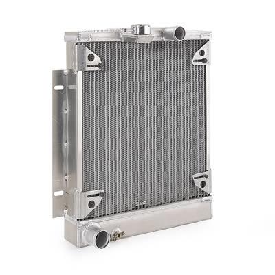 Natural Finish Downflow Radiator for Ford w/Std Trans