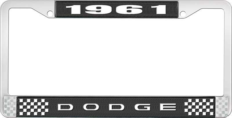 1961 DODGE LICENSE PLATE FRAME - BLACK