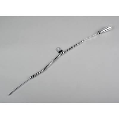 Dipstick with Tube, Engine, Chrome Steel Tube/Polished Billet Handle, Ford, 260-289-302, Front Sump, Each