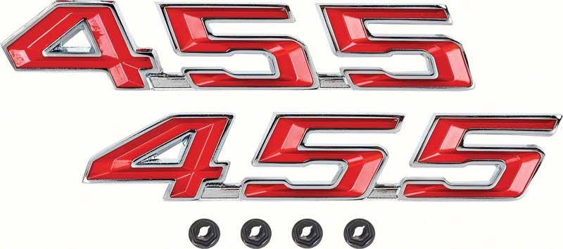 emblem motorhuv, "455"