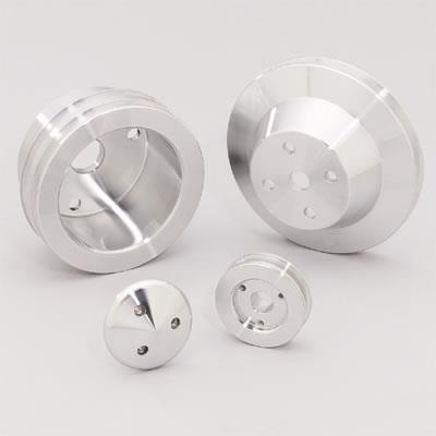 Remskivesats, billet aluminium, kilrem / V-rem