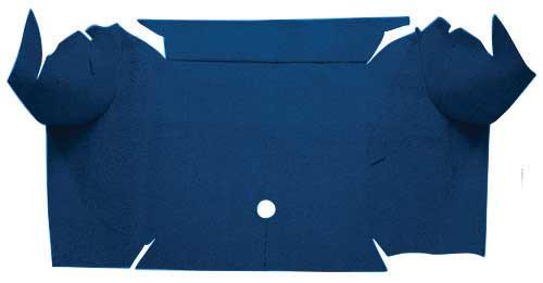 1967-68 Mustang Convertible Nylon Trunk Carpet Mat Only - Dark Blue