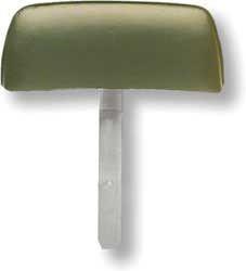 Headrest Assembly, Moss Green with Curved Bar, Chevy, Pontiac, Pair