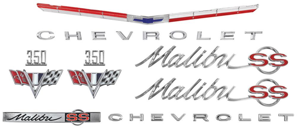 Emblem Kit, 1965 Malibu Super Sport (SS) 350