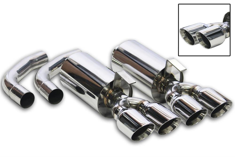 Exhaust System, Rear Axle-Back, 304 Stainless Steel, Polished, 2.5", 3.5" Tips