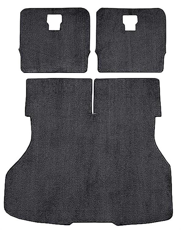 1987-93 Mustang Hatchback Rear Cargo Area Cut Pile Carpet Set with Mass Backing - Graphite