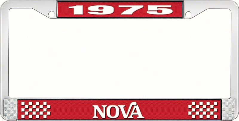 nummerplåtshållare, 1975 NOVA STYLE 2 röd